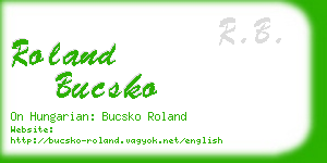 roland bucsko business card